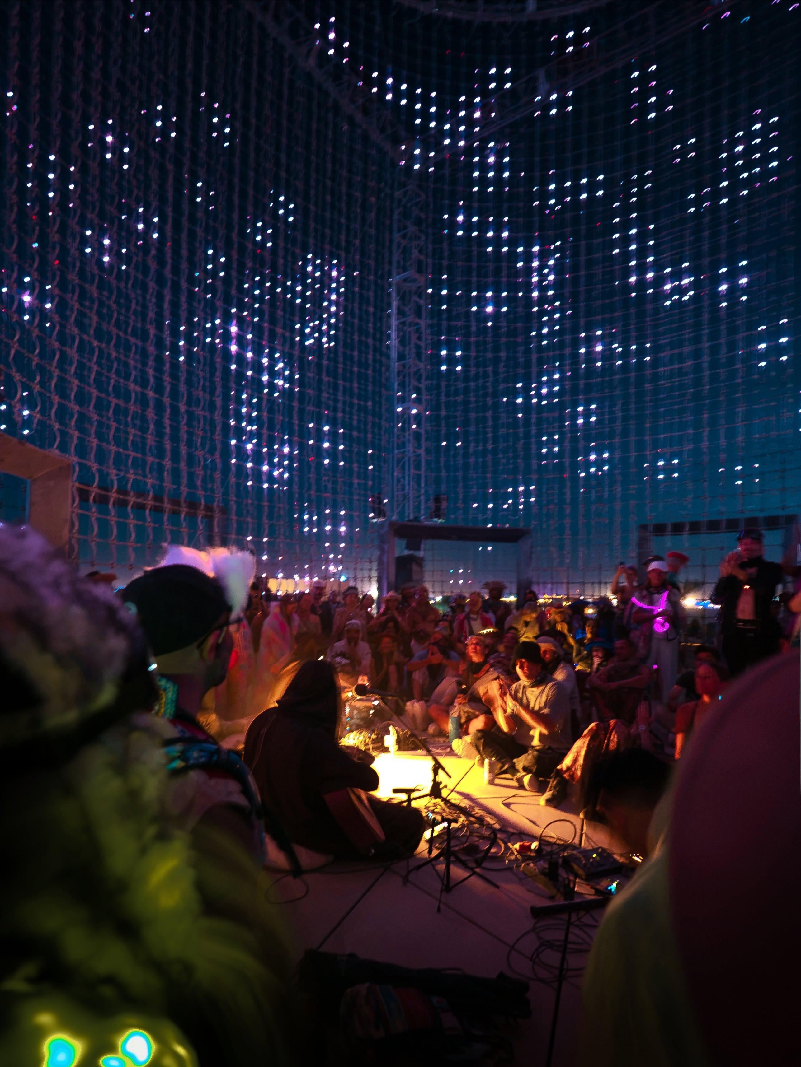 Syrcles performing inside Apotheneum at Burning Man